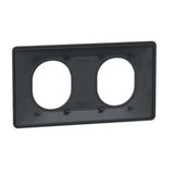 Plaque finition 2 postes horizontale entraxe 71 mm - Ovalis - Schneider