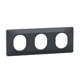 Plaque finition 3 postes horizontale 71 mm - Ovalis - Schneider