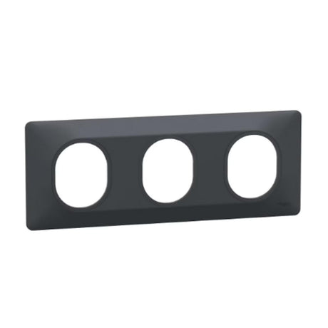 Plaque finition 3 postes horizontale 71 mm - Ovalis - Schneider