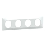 Plaque finition 4 postes horizontale entraxe 71 mm - Ovalis - Schneider