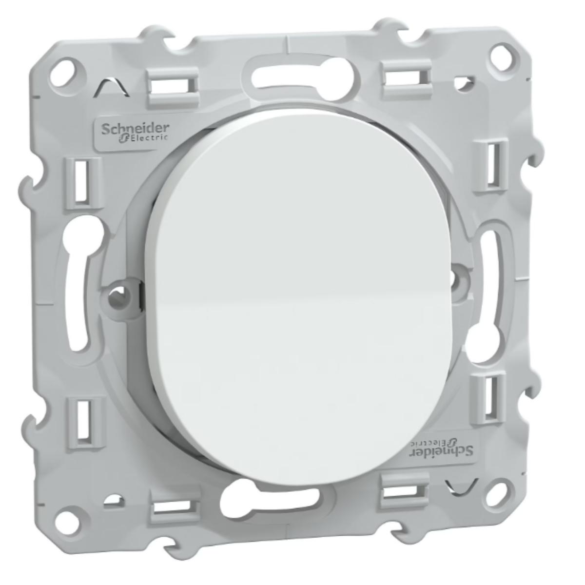 Interrupteur va-et-vient 10A Blanc encastré - Ovalis - Schneider