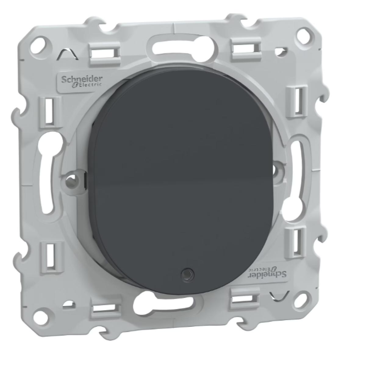 Interrupteur va-et-vient lumineux 10AX anthracite - Ovalis - Schneider