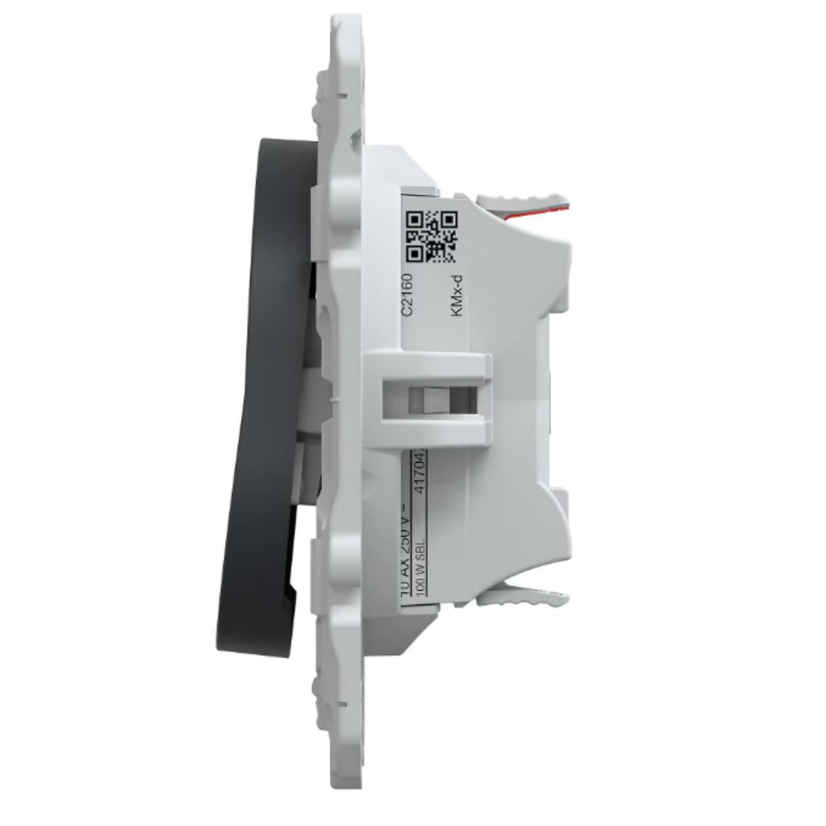 Interrupteur va-et-vient lumineux 10AX anthracite - Ovalis - Schneider