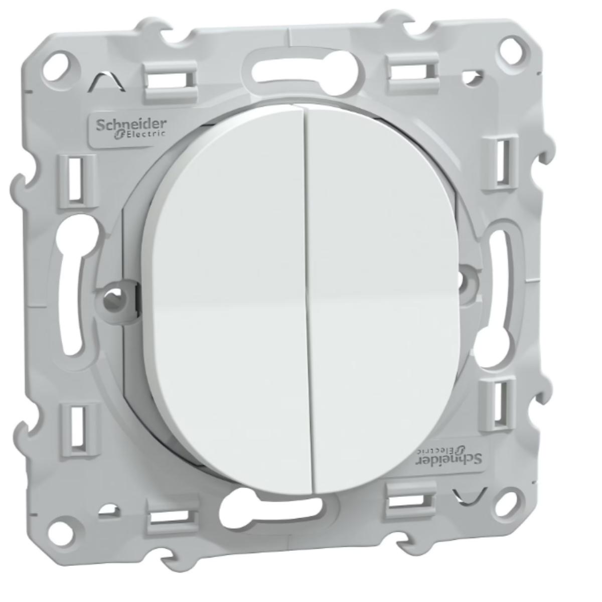 Double interrupteur va-et-vient 10A - Ovalis - Schneider