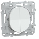 Double interrupteur va-et-vient 10A - Ovalis - Schneider