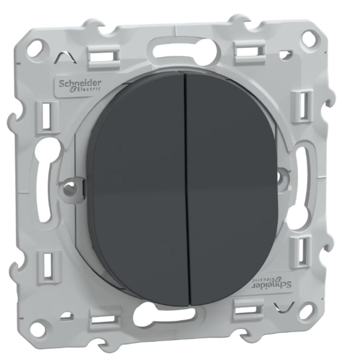 Double interrupteur va-et-vient 10A - Ovalis - Schneider