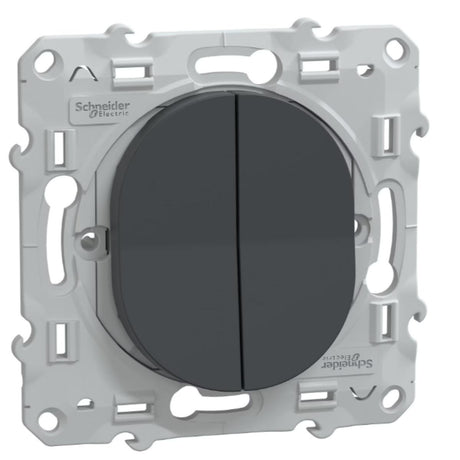 Double interrupteur va-et-vient 10A - Ovalis - Schneider