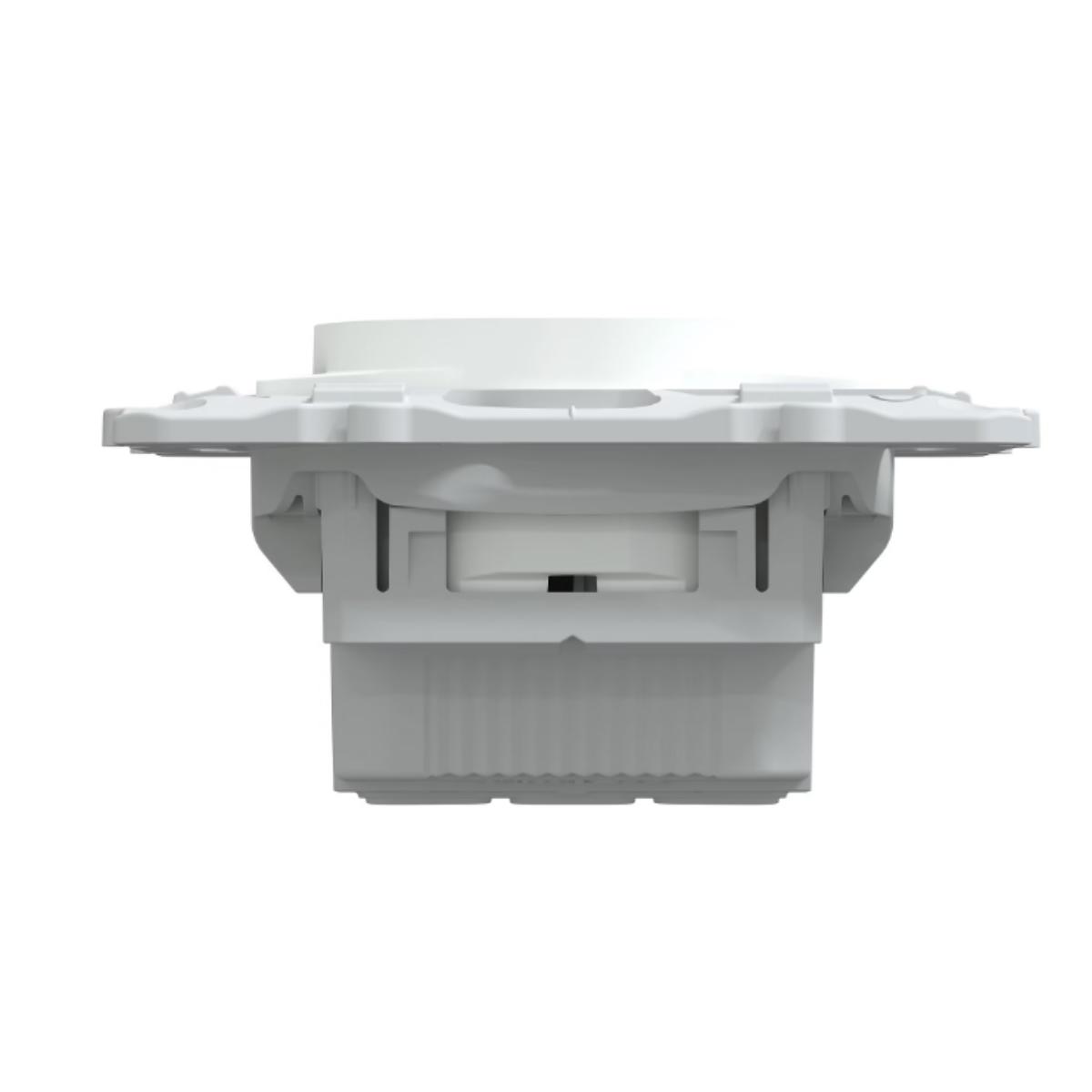 Prise double affleurante avec terre 16A Blanc - Odace - Schneider