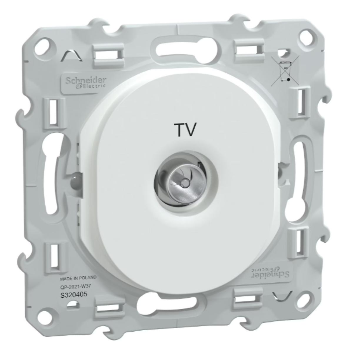 Prise TV simple encastrée Ovalis - Schneider