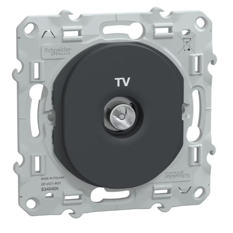 Prise TV simple encastrée Ovalis - Schneider
