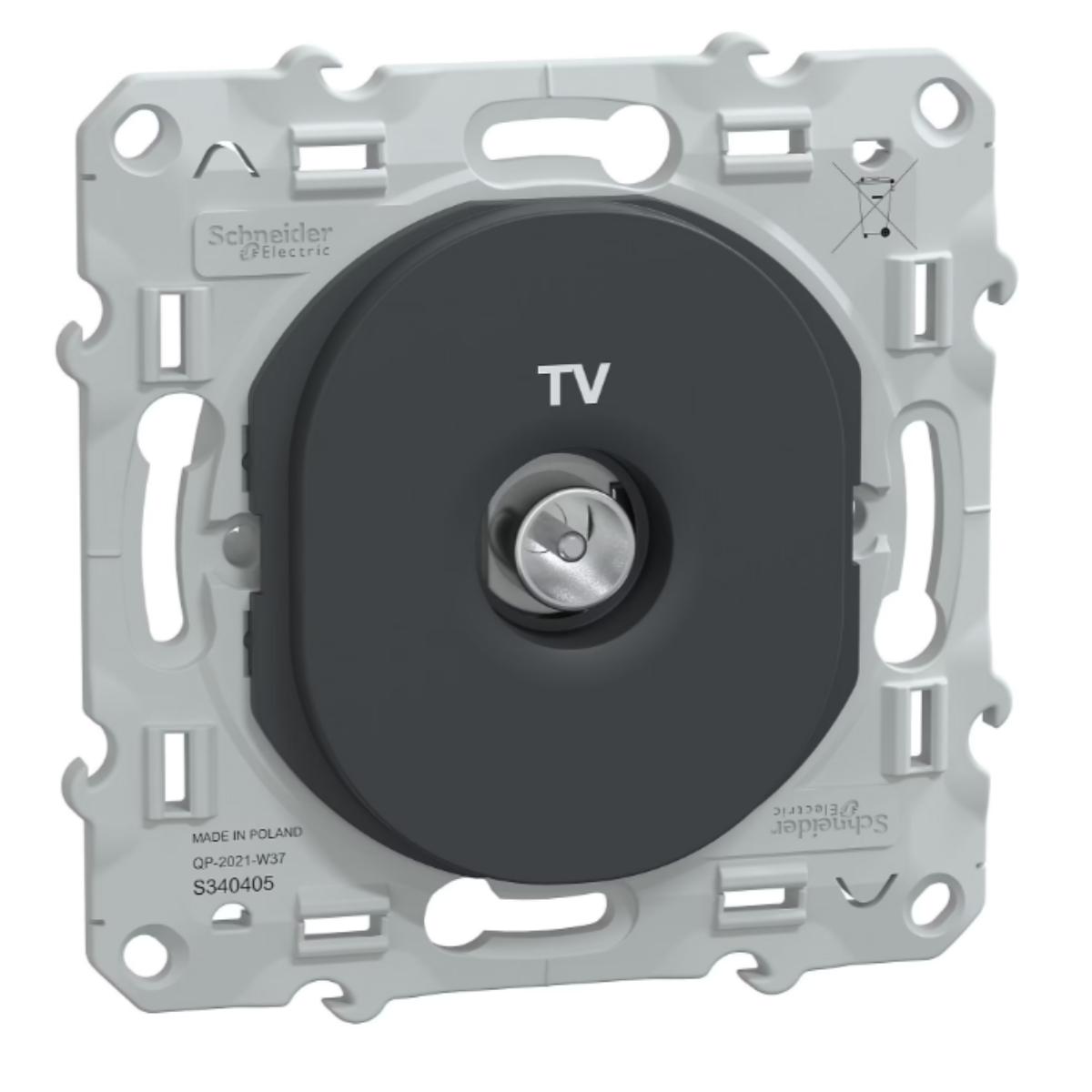 Prise TV simple encastrée Ovalis - Schneider