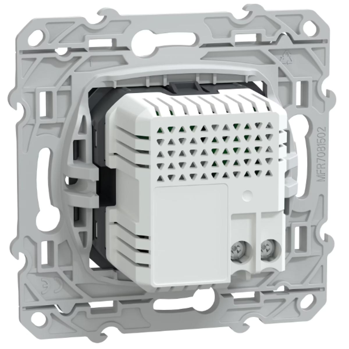 Double chargeur USB A+C 12W anthracite encastré - Ovalis - Schneider