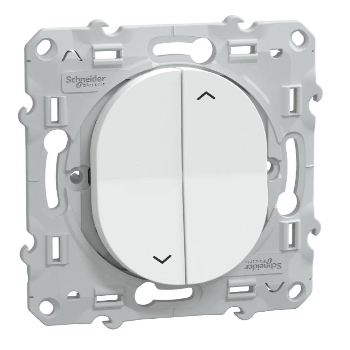 Interrupteur volet roulant 2 boutons 6A - Ovalis - Schneider