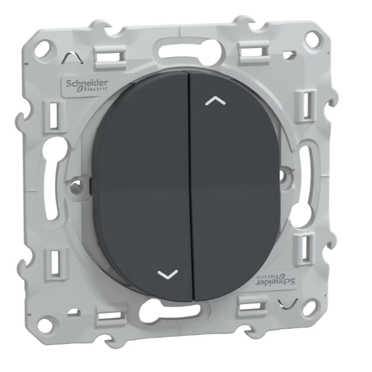 Interrupteur volet roulant 2 boutons 6A - Ovalis - Schneider