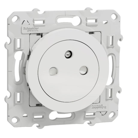 Prise affleurante 2P+T 16A bornes auto - Ovalis - Schneider