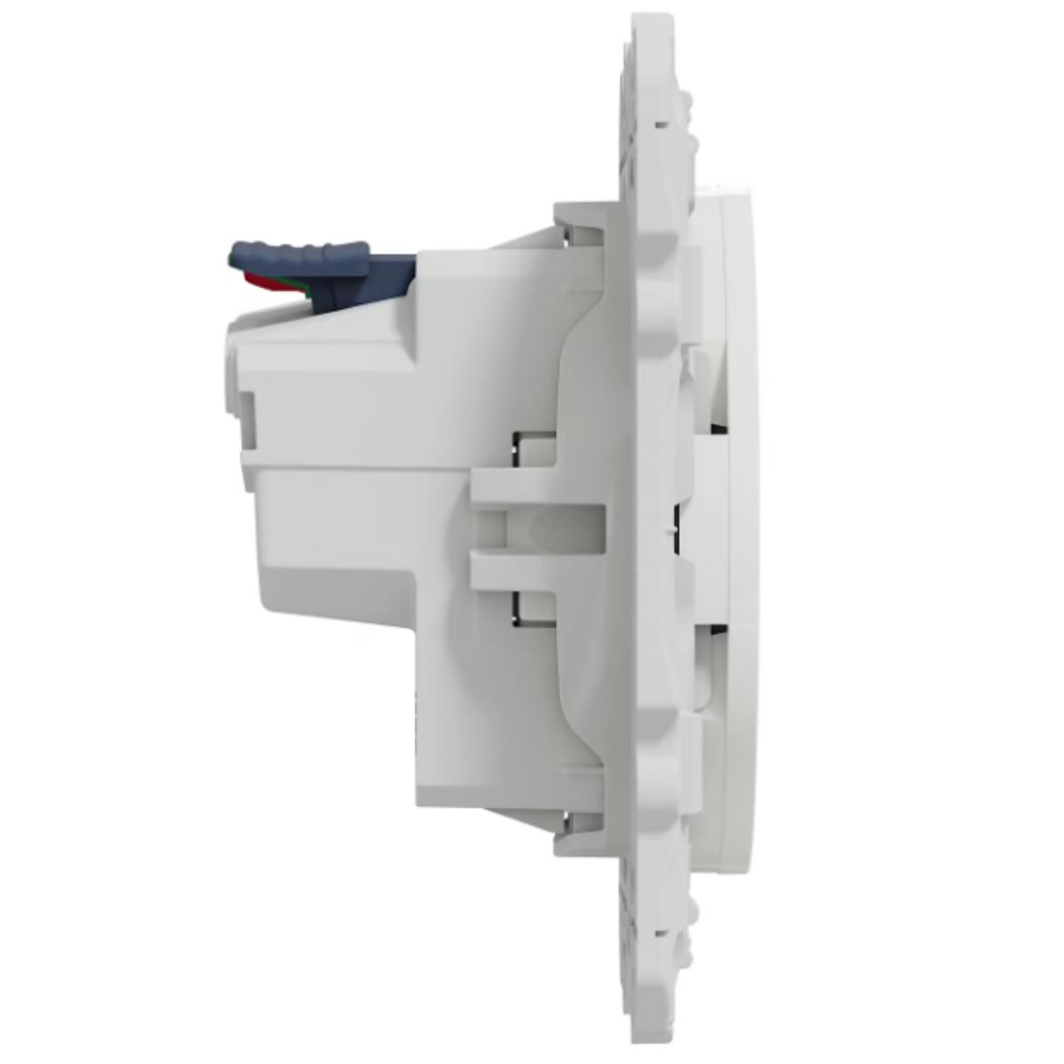 Prise affleurante 2P+T 16A bornes auto - Ovalis - Schneider