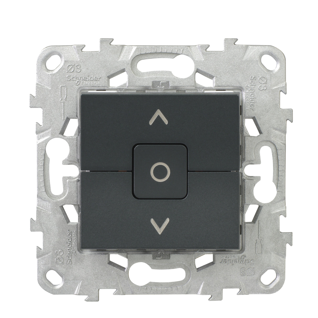 Interrupteur volet-roulant 6A connexion rapide anthracite Unica