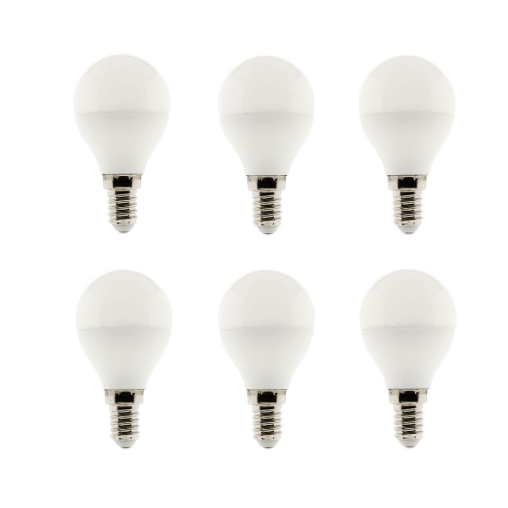 Lot de 6 Ampoules LED Sphérique 5W E14 400lm 6500K