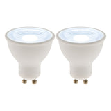 Lot de 2 spots LED GU10 - 5W - Blanc neutre - 400 Lumen - 6500K - A+ - Zenitech