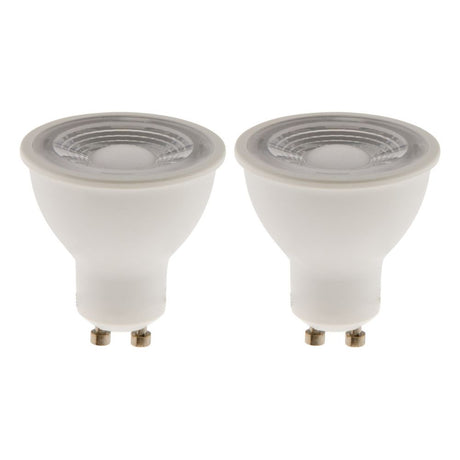 Lot de 2 spots LED GU10 - 5W - Blanc neutre - 400 Lumen - 6500K - A+ - Zenitech