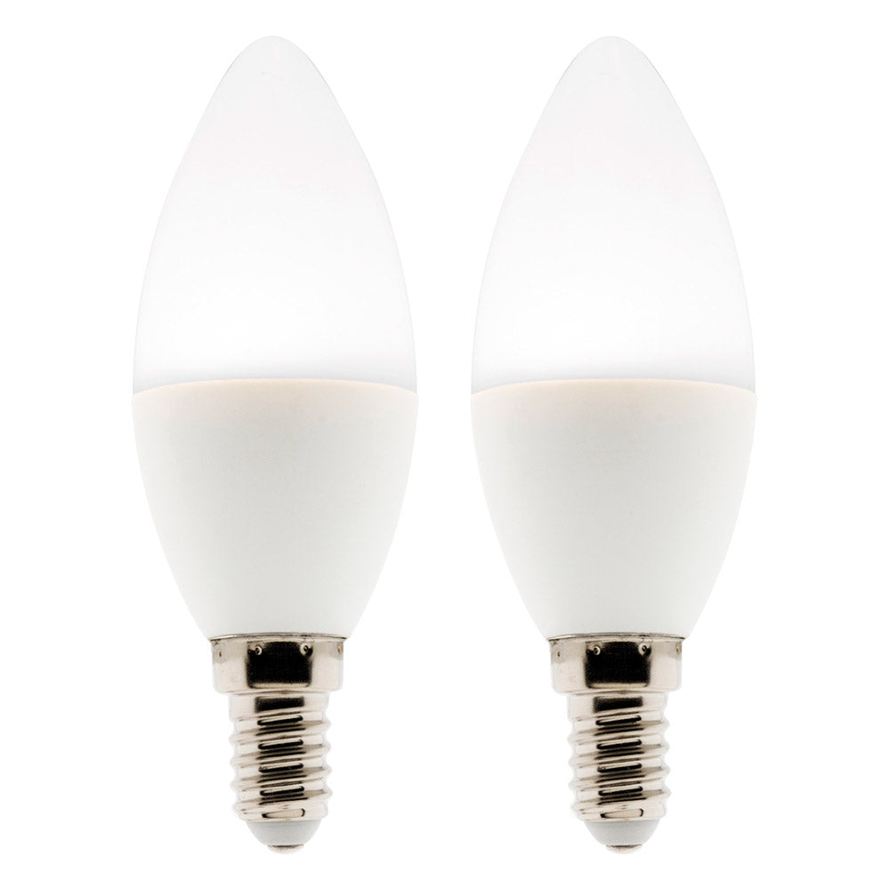 Lot de 2 ampoules LED Flamme 5W E14 400lm 6500K - Elexity