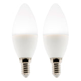 Lot de 2 ampoules LED Flamme 5W E14 400lm 6500K - Elexity