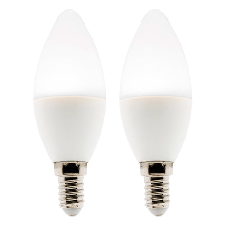 Lot de 2 ampoules LED Flamme 5W E14 400lm 6500K - Elexity