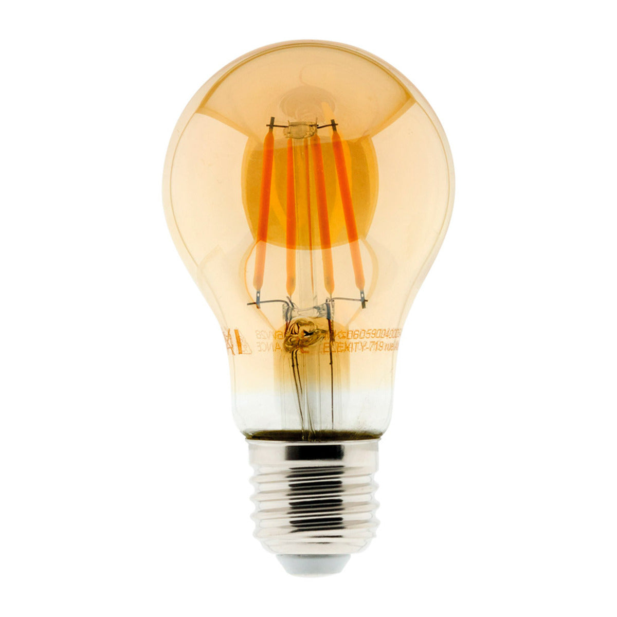 Ampoule Déco filament LED ambrée Standard 4W E27 400lm 2500K