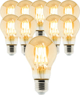 Ampoule déco filament LED ambrée 4W E27 - Zenitech