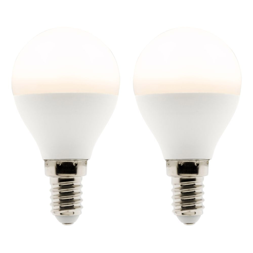 Lot de 2 ampoules LED Sphérique 5W E14 400lm 2700K