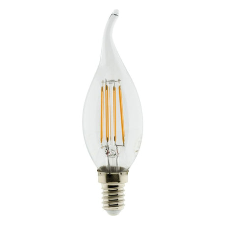 Ampoule déco flamme filament LED E14 - 3W - Blanc chaud - 470 Lumen - 2700K - A++ - Zenitech