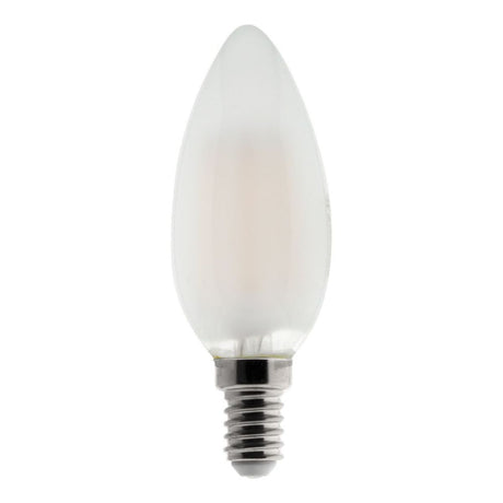 Ampoule Déco filament LED dépoli Flamme 4W E14 400lm 2700K (blanc chaud)