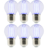 Lot de 6 Ampoules LED Déco filament bleu 3W E27 Sphérique