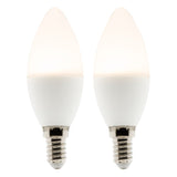 Lot de 2 ampoules LED Flamme 5W E14 360lm 2700K - (blanc chaud)