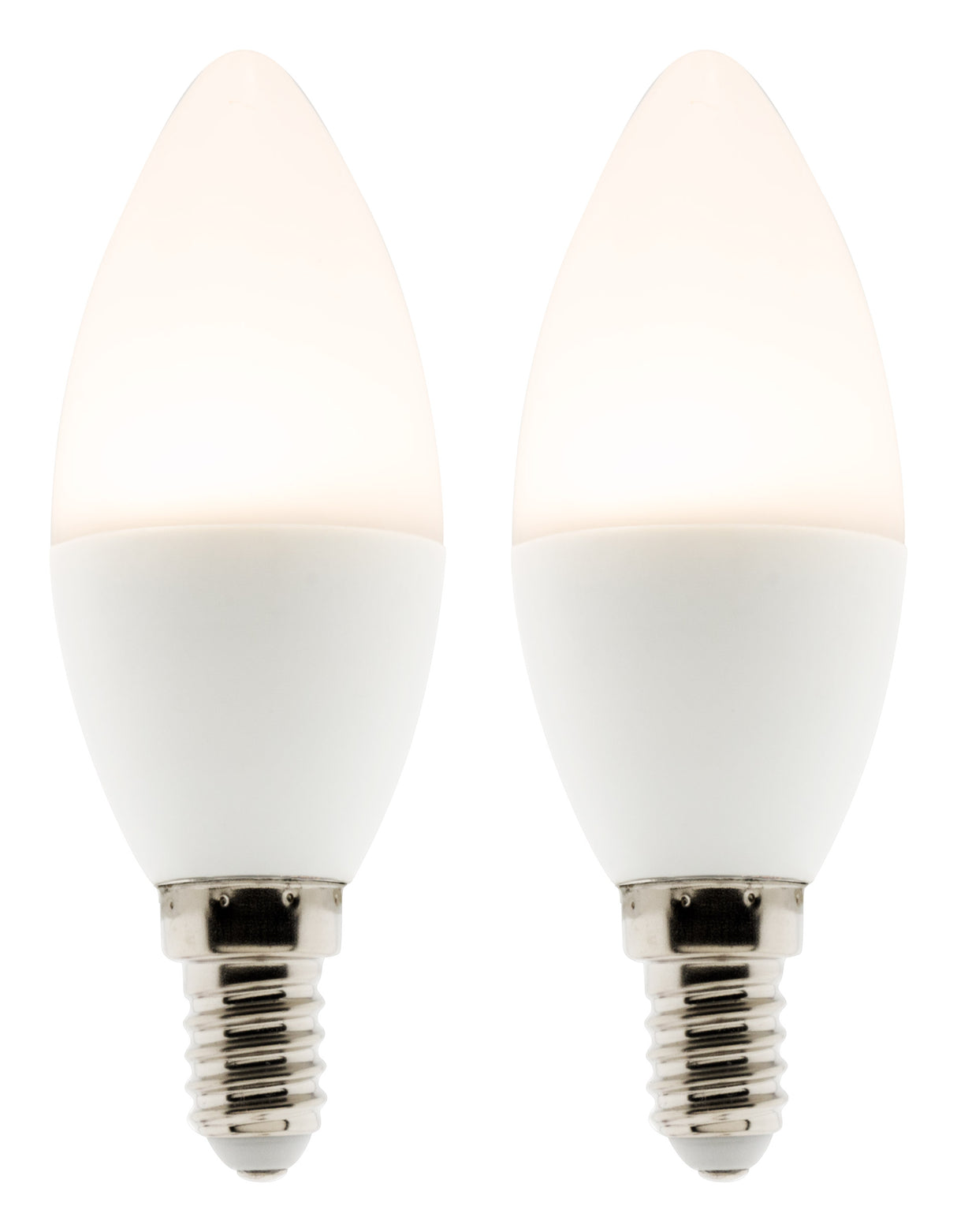 Lot de 2 ampoules LED Flamme 5W E14 360lm 2700K - (blanc chaud)