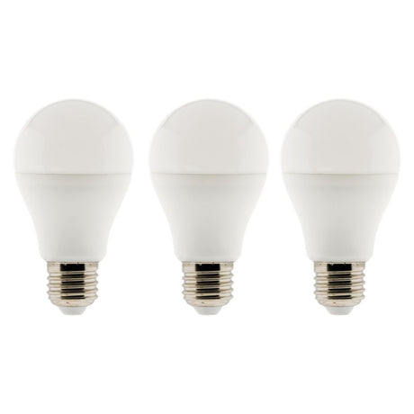 Lot de 3 ampoules LED E27 - 6W - Blanc chaud - 470 Lumen - 2700K - A+ - Zenitech