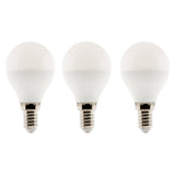 Lot de 3 ampoules LED sphériques 5,2W E14 470lm 2700K (blanc chaud)