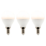 Lot de 3 ampoules LED sphériques 5,2W E14 470lm 2700K (blanc chaud)