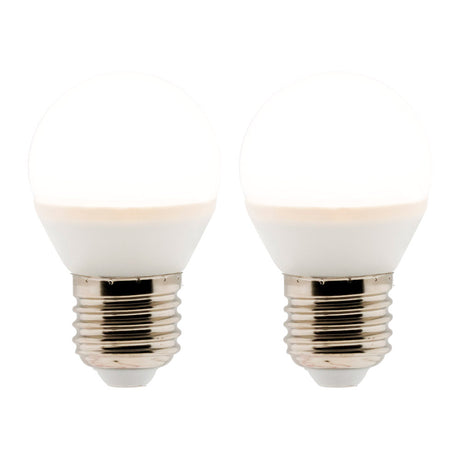 Lot de 2 ampoules LED sphérique 5,2W E27 470lm 2700K (Blanc chaud)