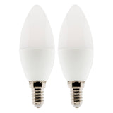 Lot de 2 ampoules LED flamme 5,2W E14 470lm 2700K (Blanc chaud)