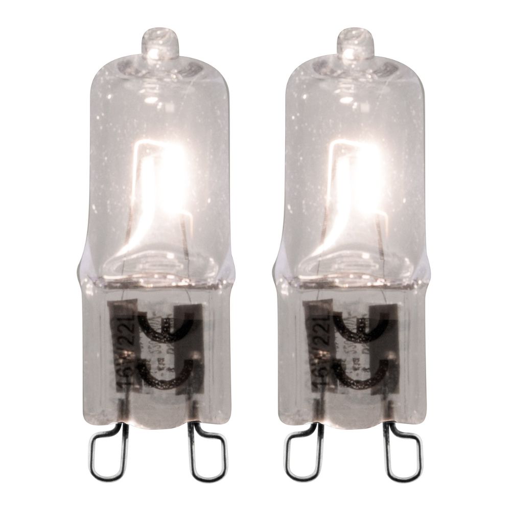 Lot de 2 ampoules halogènes G9 - 28W - Blanc chaud - 370 Lumen - Zenitech