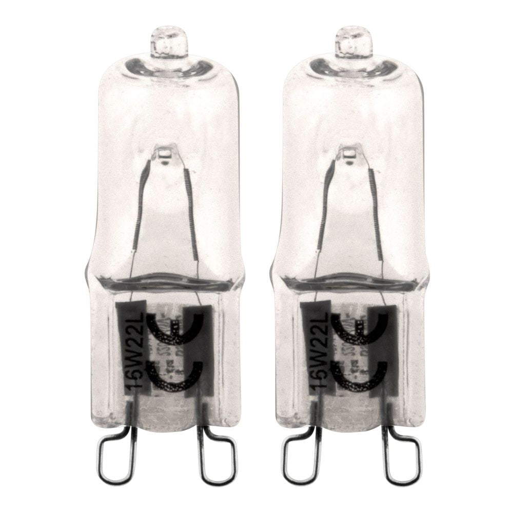 Lot de 2 ampoules halogènes G9 - 28W - Blanc chaud - 370 Lumen - Zenitech