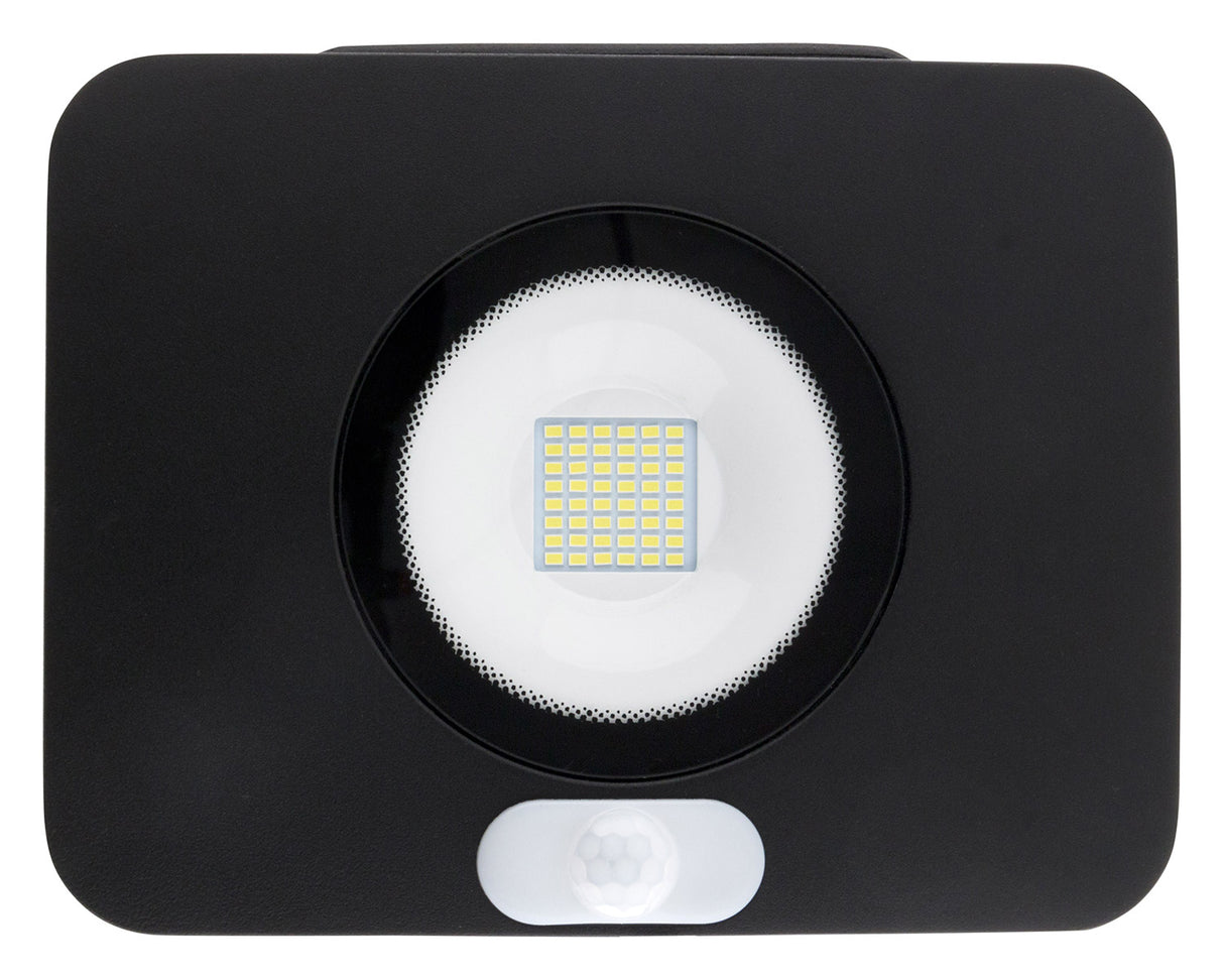 Projecteur LED étanche 50W avec détecteur noir