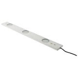 Réglette plate LED 3x 6,2W - Capteur de mouvement - 50cm - Inox brosse