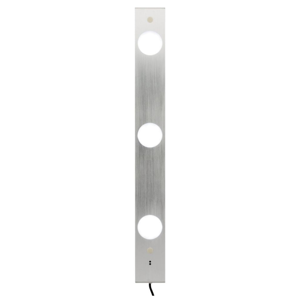 Réglette plate LED 3x 6,2W - Capteur de mouvement - 50cm - Inox brosse