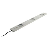 Réglette plate LED 3x 6,2W - Capteur de mouvement - 50cm - Inox brosse