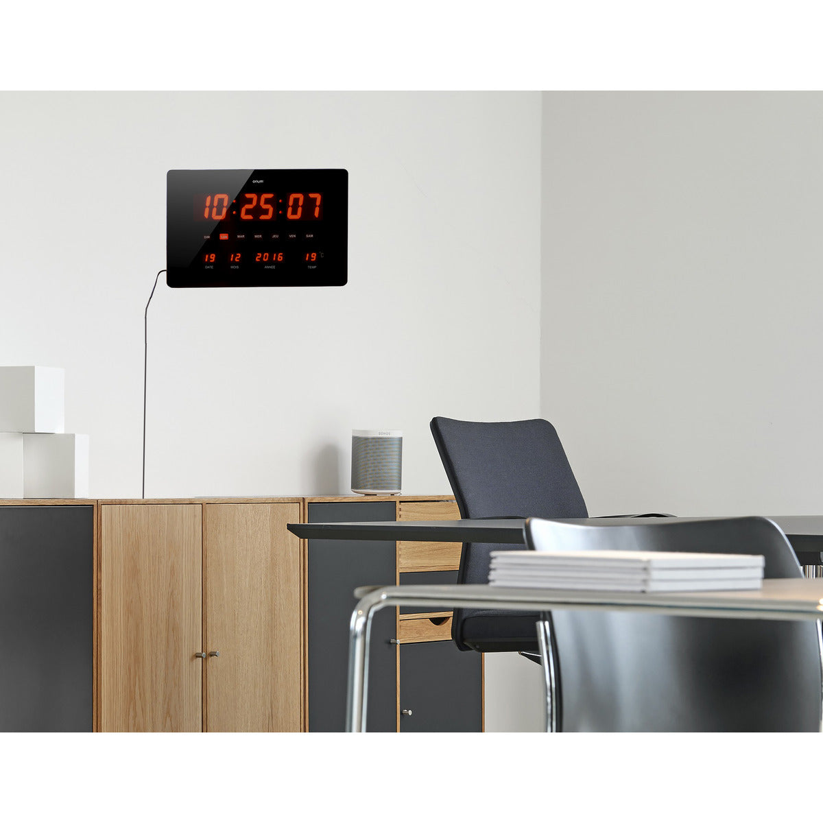 Horloge à LED Rouge Chronos - Orium