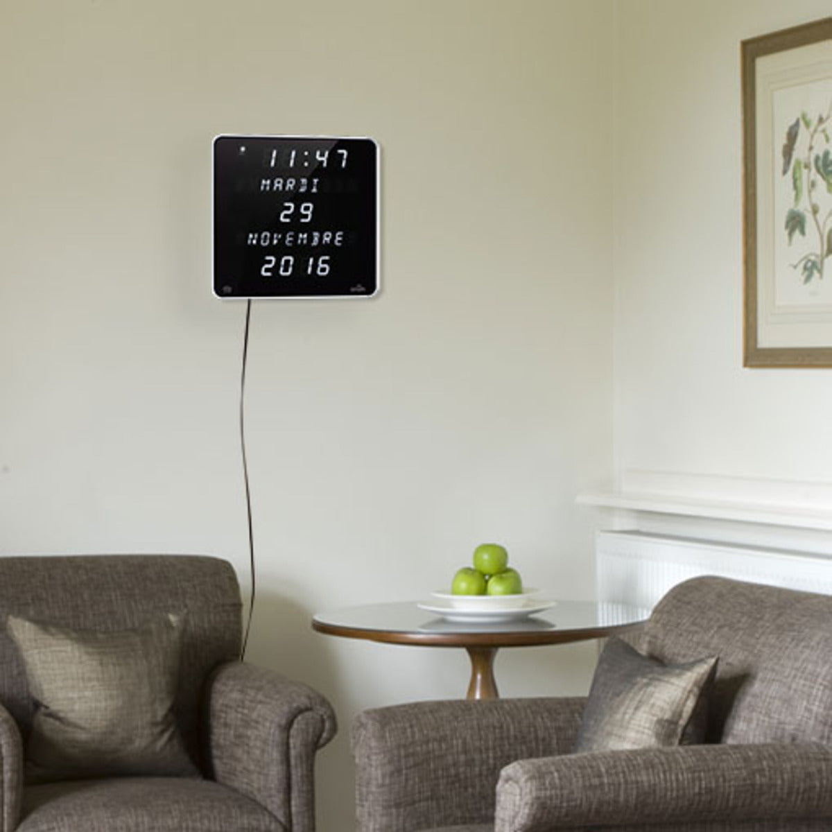 Horloge LED Ephemeris 28x28cm - Orium