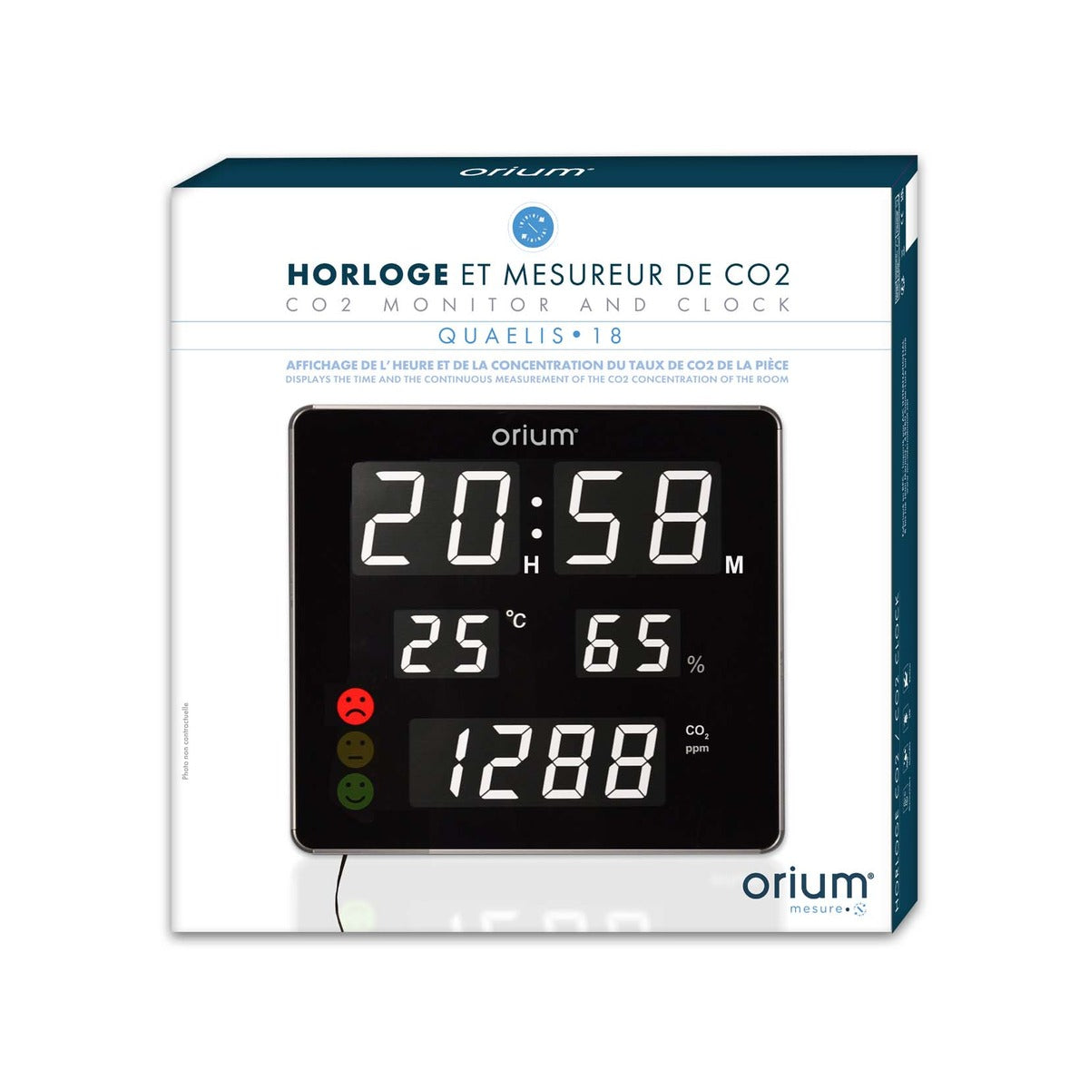 Horloge capteur de CO2 Quaelis 18 - Orium