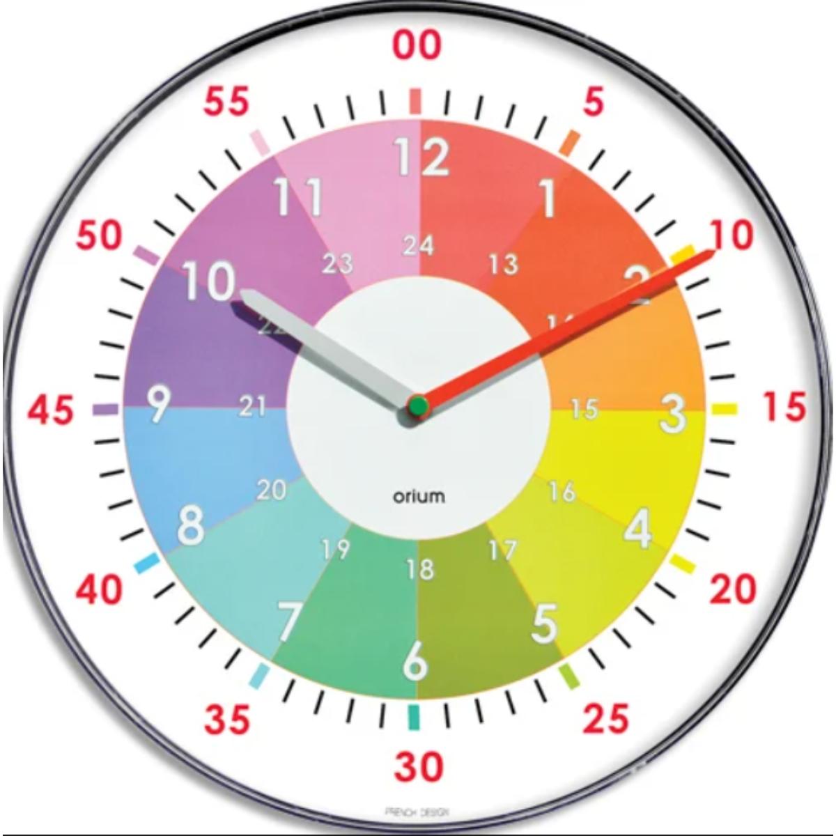 Horloge Learning Ø30cm - idéale apprentissage - Orium